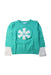 A Green Knit Sweaters from Jacadi in size 6T for girl. (Front View)