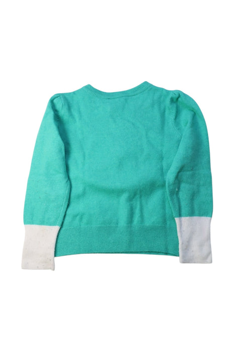 A Green Knit Sweaters from Jacadi in size 6T for girl. (Back View)