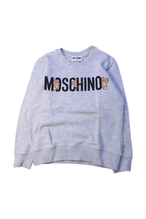 A Grey Crewneck Sweatshirts from Moschino in size 6T for neutral. (Front View)