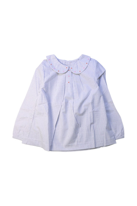 A White Long Sleeve Shirts from Jacadi in size 5T for girl. (Front View)