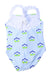 A Blue Swimsuits from Jacadi in size 6T for girl. (Back View)
