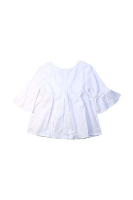 A White Long Sleeve Tops from Oscar de la Renta in size 6T for girl. (Front View)