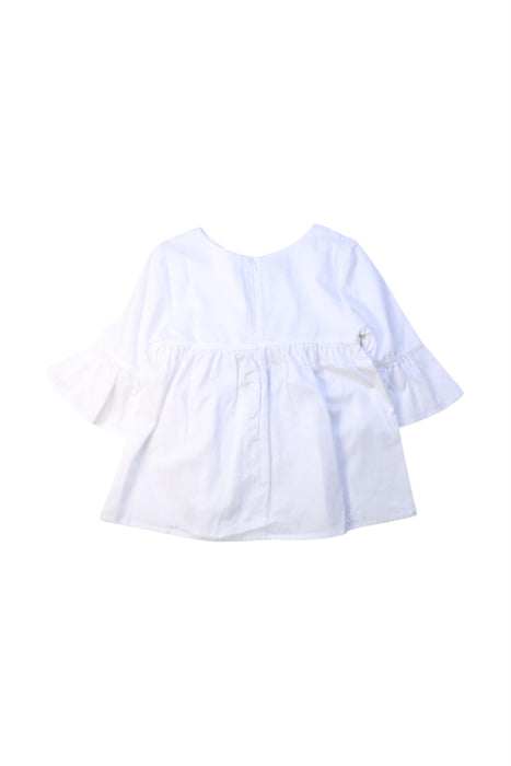 A White Long Sleeve Tops from Oscar de la Renta in size 6T for girl. (Back View)
