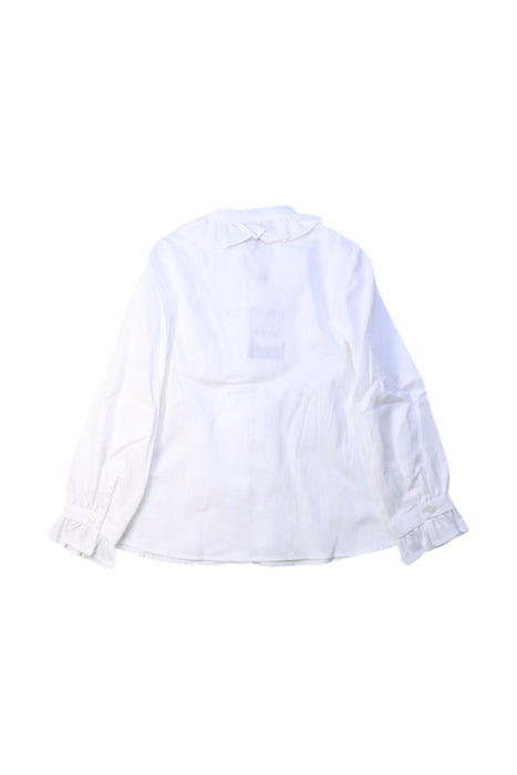 A White Long Sleeve Shirts from Oscar de la Renta in size 4T for girl. (Back View)