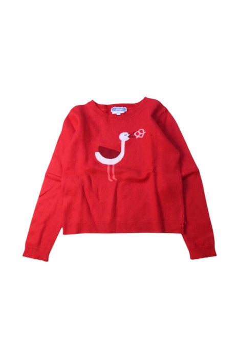 A Red Knit Sweaters from Jacadi in size 6T for girl. (Front View)