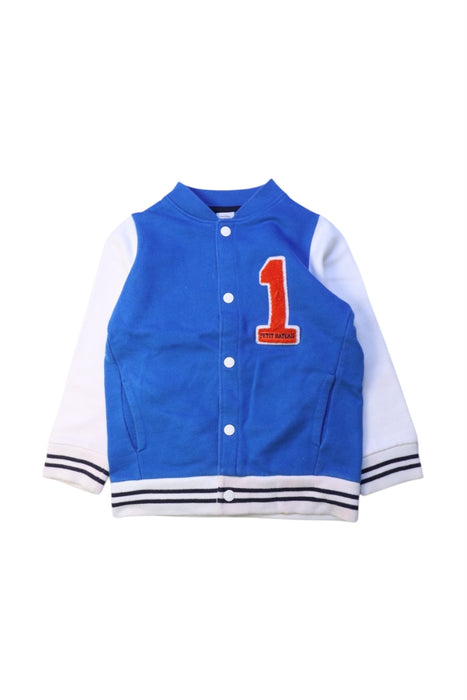 A Blue Lightweight Jackets from Petit Bateau in size 3T for neutral. (Front View)