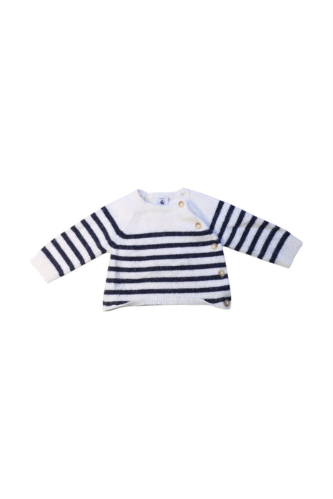 A White Knit Sweaters from Petit Bateau in size 3-6M for boy. (Front View)