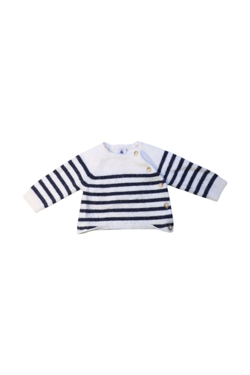 A White Knit Sweaters from Petit Bateau in size 3-6M for boy. (Front View)