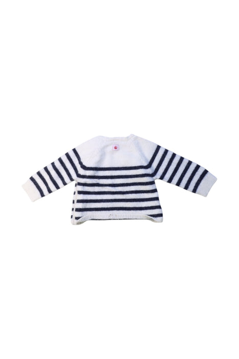 A White Knit Sweaters from Petit Bateau in size 3-6M for boy. (Back View)