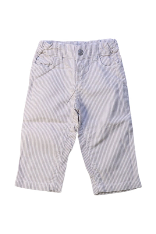 A White Casual Pants from Petit Bateau in size 3-6M for boy. (Front View)
