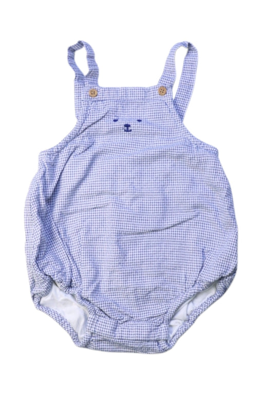 A Blue Sleeveless Rompers from Bout'Chou in size 6-12M for boy. (Front View)