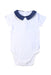 A White Short Sleeve Bodysuits from Bout'Chou in size 6-12M for boy. (Front View)