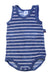 A Blue Sleeveless Bodysuits from Petit Bateau in size 6-12M for boy. (Front View)