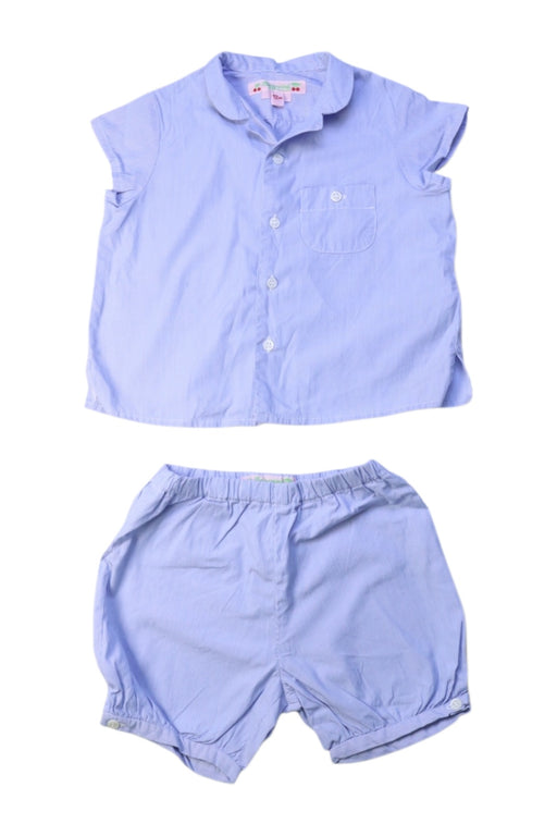 A Blue Shorts Sets from Bonpoint in size 6-12M for boy. (Front View)