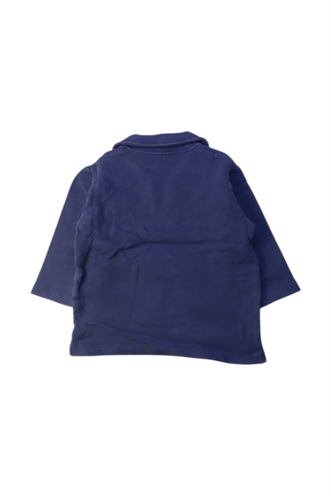 A Navy Long Sleeve Polos from Petit Bateau in size 6-12M for boy. (Back View)