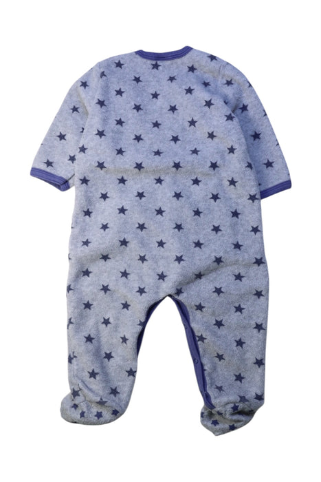 A Grey Onesies from Petit Bateau in size 6-12M for boy. (Back View)