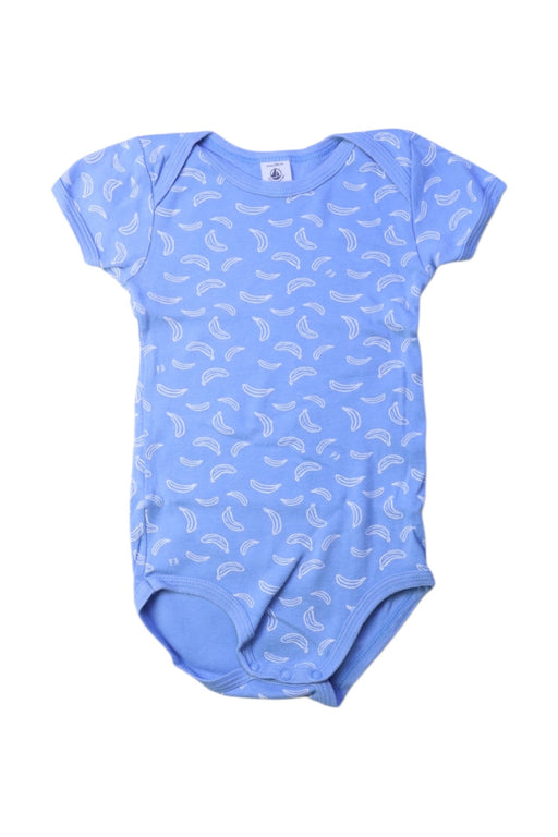 A Blue Short Sleeve Bodysuits from Petit Bateau in size 2T for boy. (Front View)