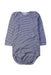 A Navy Long Sleeve Bodysuits from Petit Bateau in size 12-18M for boy. (Front View)