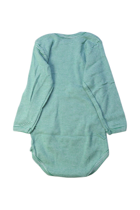 A Green Long Sleeve Bodysuits from Petit Bateau in size 12-18M for boy. (Back View)