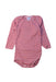 A Red Long Sleeve Bodysuits from Petit Bateau in size 12-18M for boy. (Front View)
