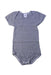 A Navy Short Sleeve Bodysuits from Petit Bateau in size 3T for boy. (Front View)