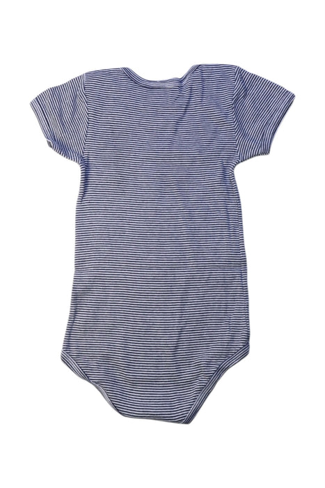 A Navy Short Sleeve Bodysuits from Petit Bateau in size 3T for boy. (Back View)