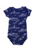 A Navy Short Sleeve Bodysuits from Petit Bateau in size 3T for boy. (Back View)