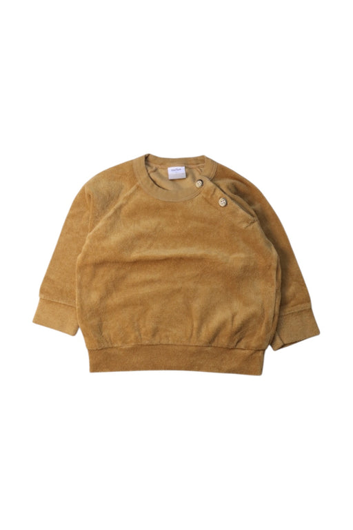 A Brown Buttoned Sweatshirts from Petit Bateau in size 6-12M for boy. (Front View)