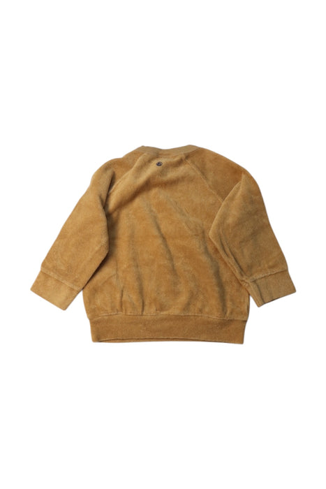 A Brown Buttoned Sweatshirts from Petit Bateau in size 6-12M for boy. (Back View)