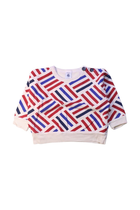 A Multicolour Crewneck Sweatshirts from Petit Bateau in size 12-18M for boy. (Front View)