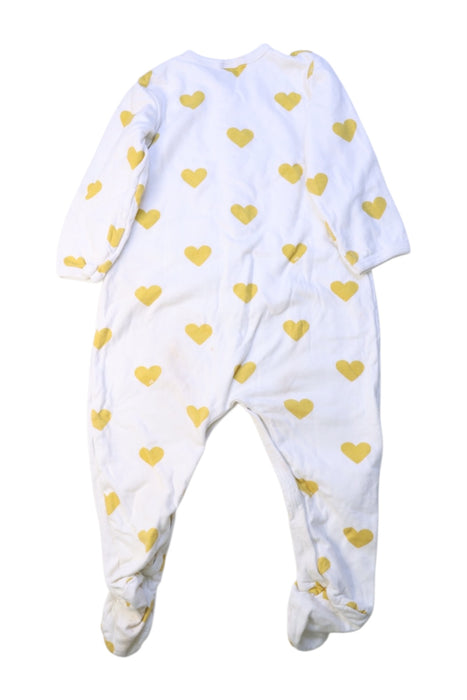 A White Onesies from Petit Bateau in size 12-18M for girl. (Back View)