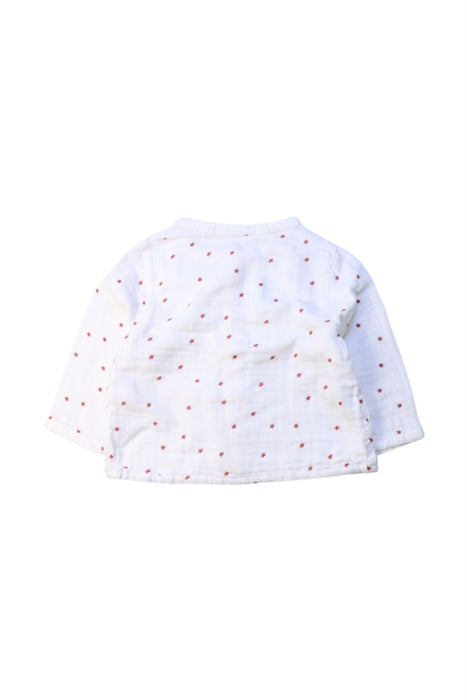 A White Cardigans from Petit Bateau in size 3-6M for boy. (Back View)