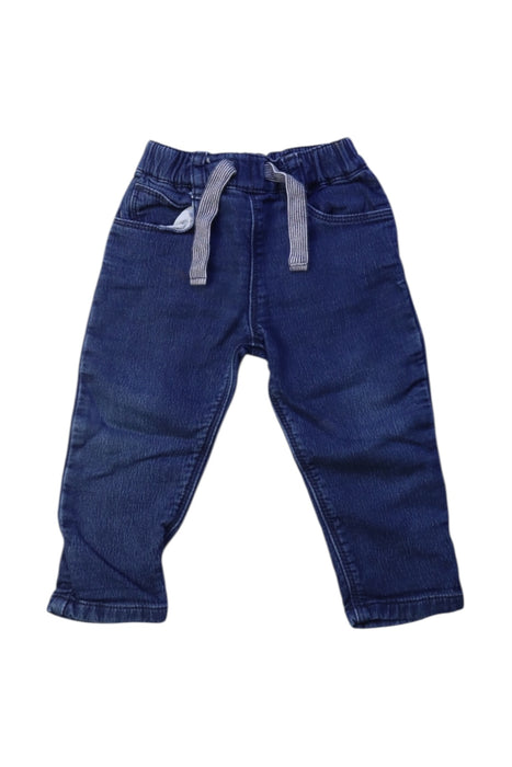 A Blue Jeans from Petit Bateau in size 6-12M for boy. (Front View)