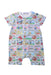 A Multicolour Short Sleeve Rompers from Moncler in size 6-12M for boy. (Front View)