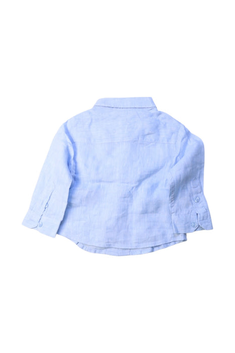 A Blue Long Sleeve Shirts from Emporio Armani in size 3-6M for boy. (Back View)