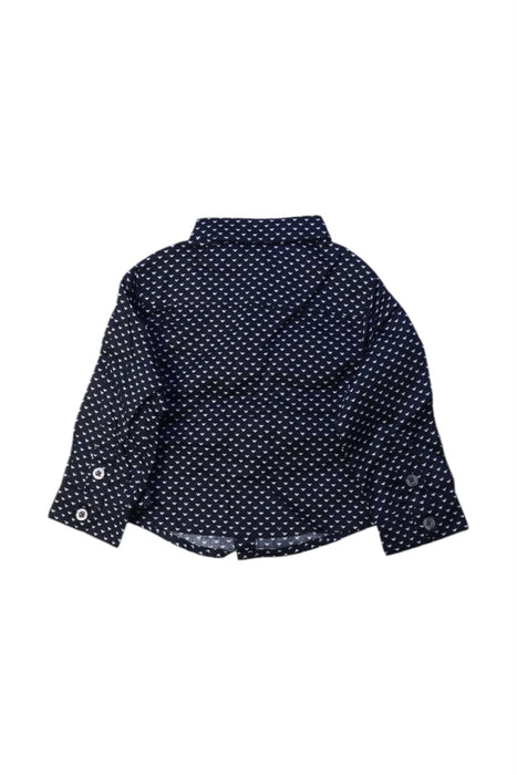 A Black Long Sleeve Shirts from Emporio Armani in size 3-6M for boy. (Back View)