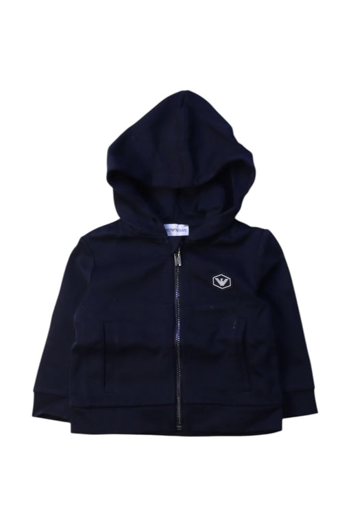A Navy Hooded Sweatshirts from Emporio Armani in size 3-6M for boy. (Front View)
