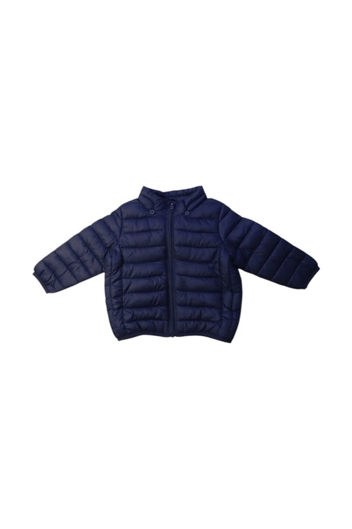 A Navy Puffer/Quilted Jackets from Bout'Chou in size 6-12M for neutral. (Front View)