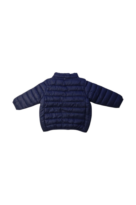 A Navy Puffer/Quilted Jackets from Bout'Chou in size 6-12M for neutral. (Back View)