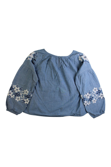 A Blue Sleeveless Tops from Seed in size 8Y for girl. (Back View)