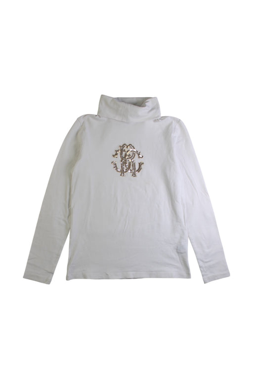 A White Long Sleeve Tops from Roberto Cavalli in size 8Y for girl. (Front View)