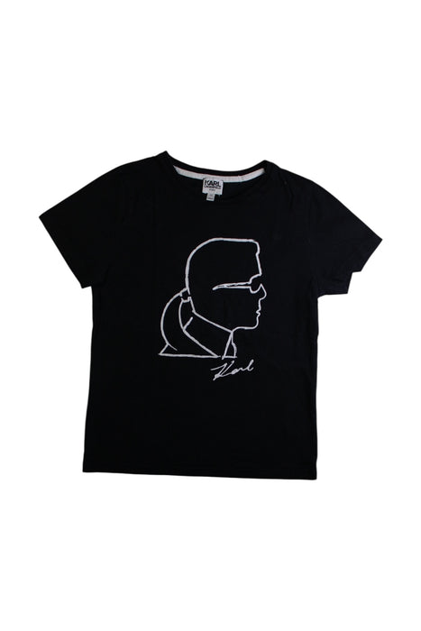A Black Short Sleeve T Shirts from Karl Lagerfeld in size 10Y for boy. (Front View)