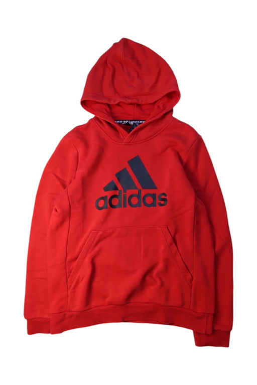 A Red Hooded Sweatshirts from Adidas in size 12Y for neutral. (Front View)
