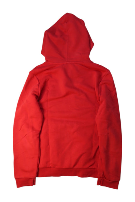 A Red Hooded Sweatshirts from Adidas in size 12Y for neutral. (Back View)