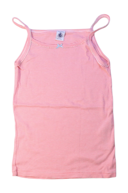 A Pink Sleeveless Tops from Petit Bateau in size 10Y for girl. (Front View)