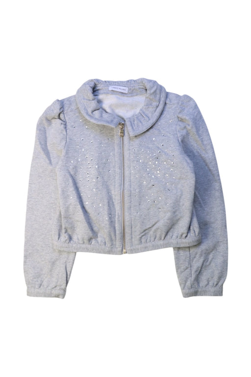 A Grey Lightweight Jackets from I Pinco Pallino in size 8Y for girl. (Front View)