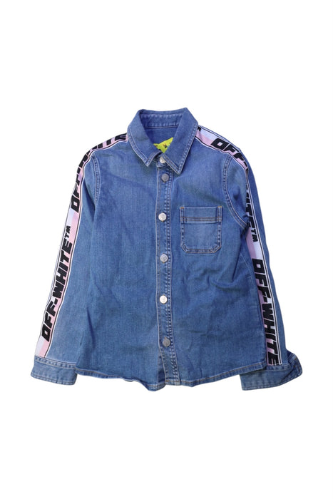 A Blue Long Sleeve Shirts from Off-White in size 10Y for boy. (Front View)
