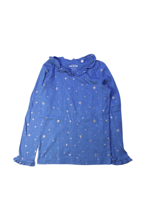 A Blue Long Sleeve Tops from Boden in size 8Y for girl. (Front View)