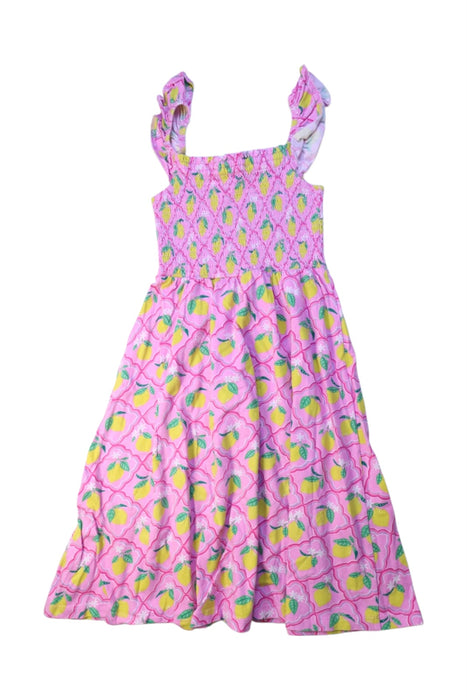A Pink Sleeveless Dresses from Boden in size 8Y for girl. (Back View)