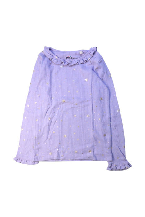 A Purple Long Sleeve Tops from Boden in size 8Y for girl. (Front View)